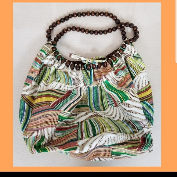 Handbags - Beaded Canvas Hobo Tote